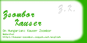 zsombor kauser business card